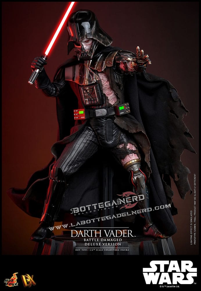 Star Wars - Action Figure 1/6 Darth Vader (Battle Damaged) Deluxe 35cm - immagine 10