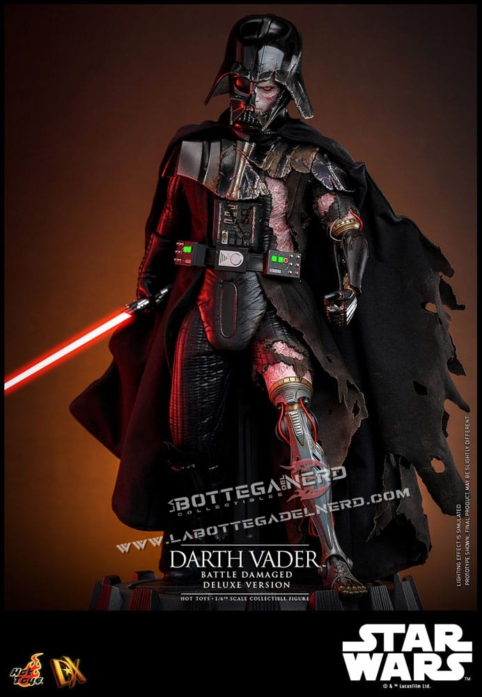 Star Wars - Action Figure 1/6 Darth Vader (Battle Damaged) Deluxe 35cm - immagine 9