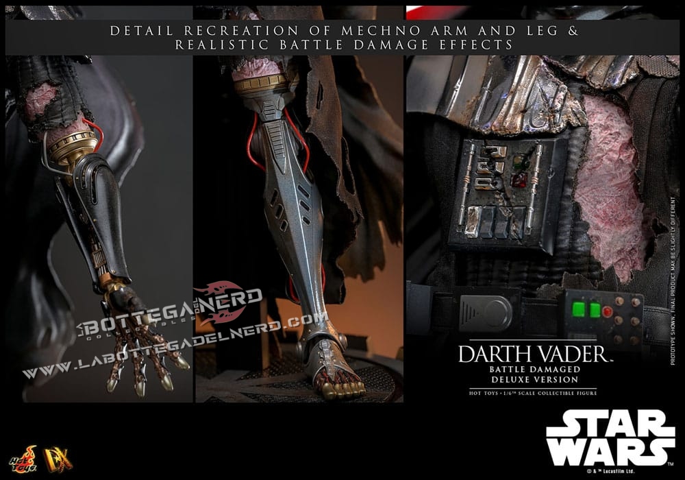 Star Wars - Action Figure 1/6 Darth Vader (Battle Damaged) Deluxe 35cm - immagine 12