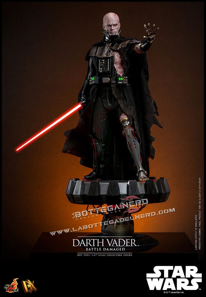 Star Wars - Action Figure 1/6 Darth Vader (Battle Damaged) 35cm - immagine 3