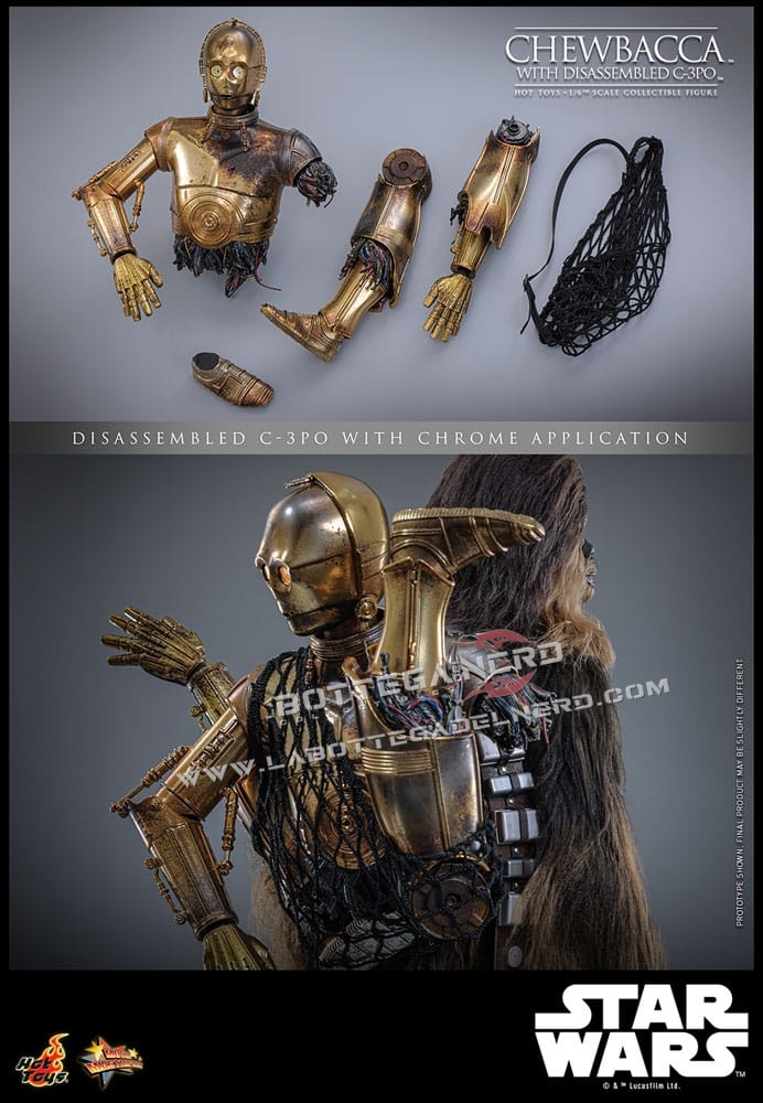 Star Wars Episode V - Action Figure 1/6 Chewbacca with C-3PO 36cm - immagine 11