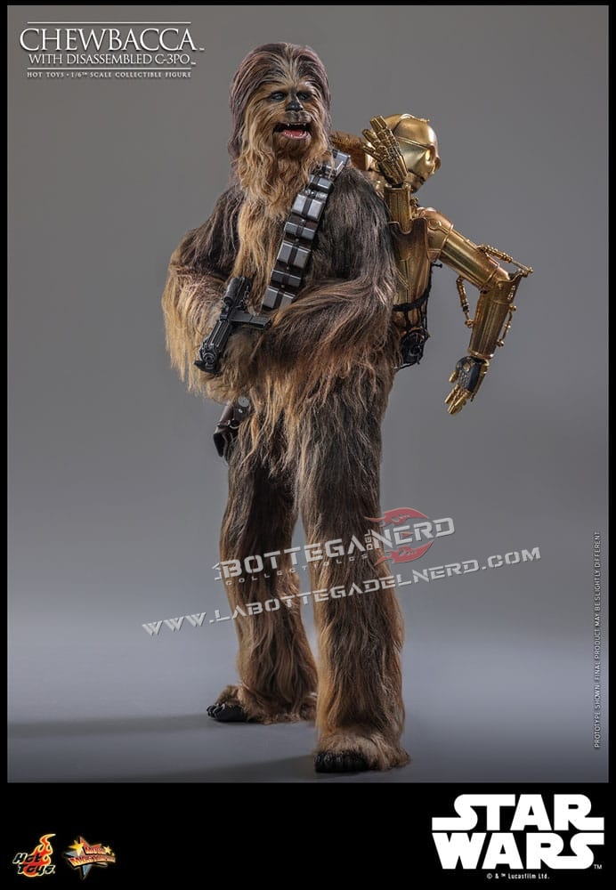 Star Wars Episode V - Action Figure 1/6 Chewbacca with C-3PO 36cm - immagine 5