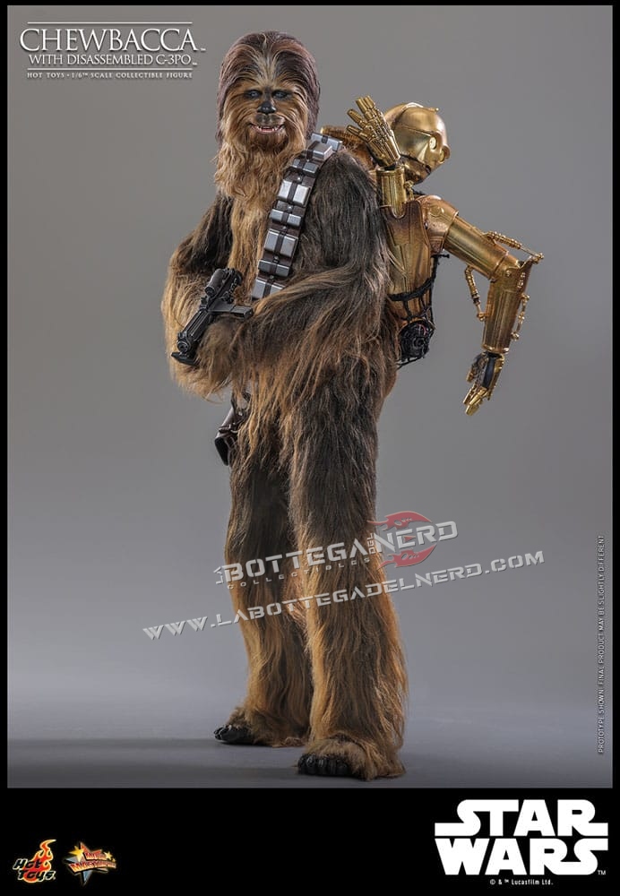 Star Wars Episode V - Action Figure 1/6 Chewbacca with C-3PO 36cm - immagine 4