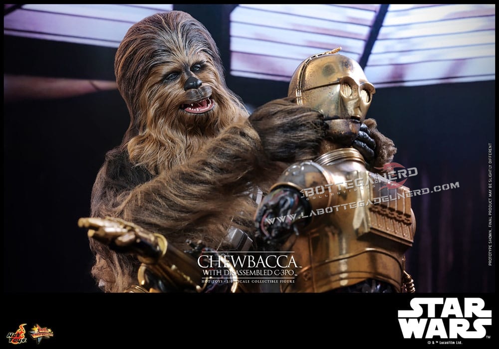 Star Wars Episode V - Action Figure 1/6 Chewbacca with C-3PO 36cm - immagine 9
