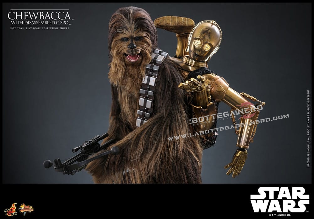 Star Wars Episode V - Action Figure 1/6 Chewbacca with C-3PO 36cm - immagine 7