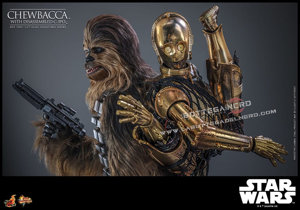 Star Wars Episode V - Action Figure 1/6 Chewbacca with C-3PO 36cm - immagine 8