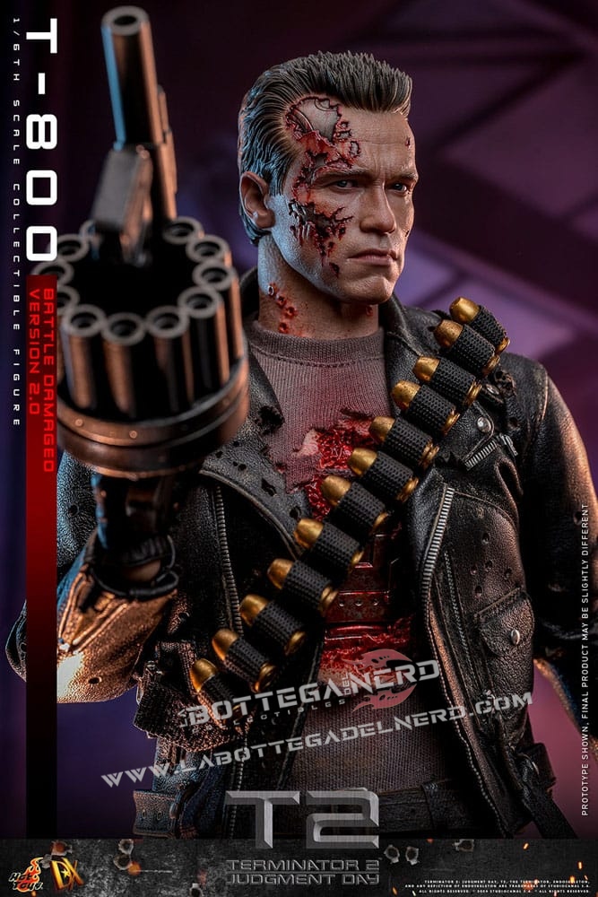 Terminator 2 - Action Figure 1/6 T-800 Battle Damaged V. 2.0 32cm - immagine 2