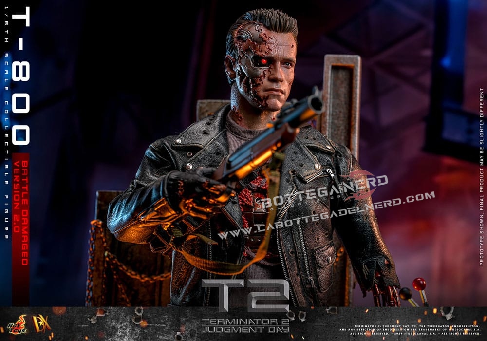 Terminator 2 - Action Figure 1/6 T-800 Battle Damaged V. 2.0 32cm - immagine 3
