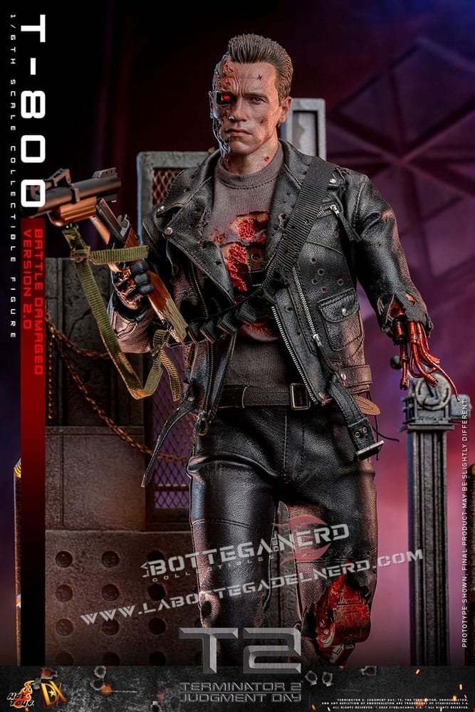 Terminator 2 - Action Figure 1/6 T-800 Battle Damaged V. 2.0 32cm - immagine 4
