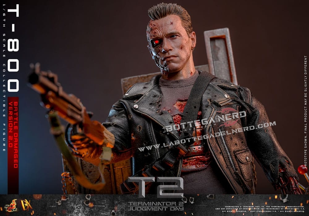 Terminator 2 - Action Figure 1/6 T-800 Battle Damaged V. 2.0 32cm - immagine 8