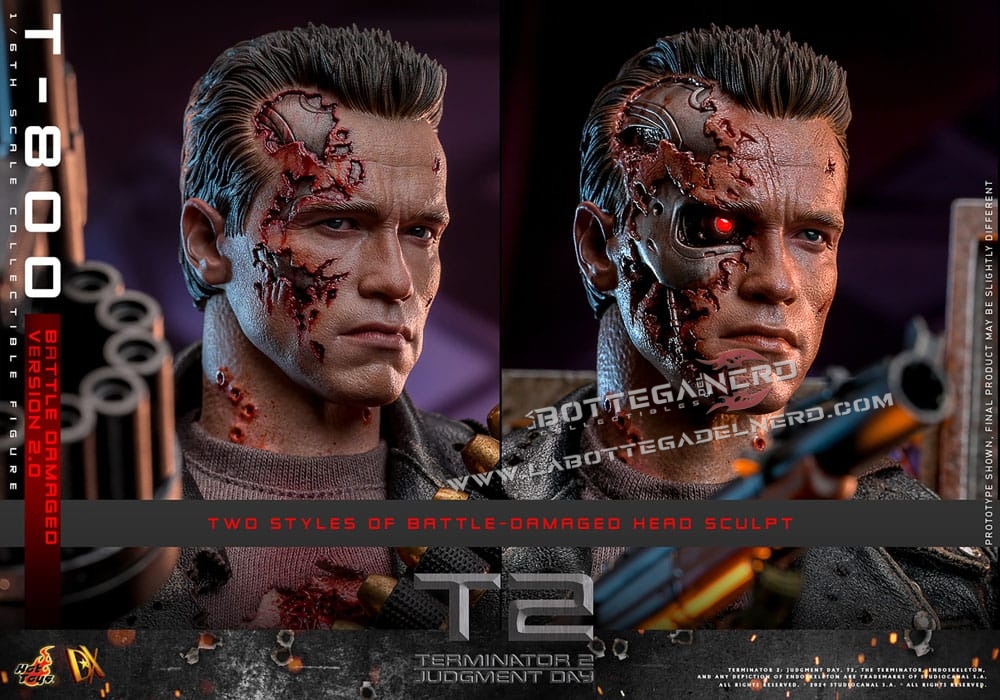 Terminator 2 - Action Figure 1/6 T-800 Battle Damaged V. 2.0 32cm - immagine 7