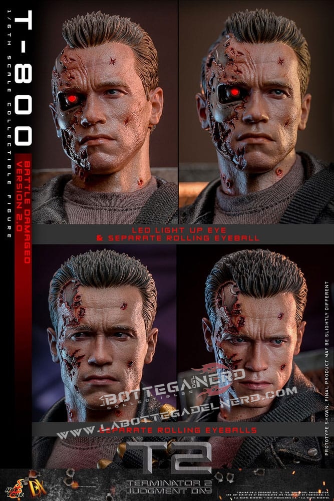 Terminator 2 - Action Figure 1/6 T-800 Battle Damaged V. 2.0 32cm - immagine 13