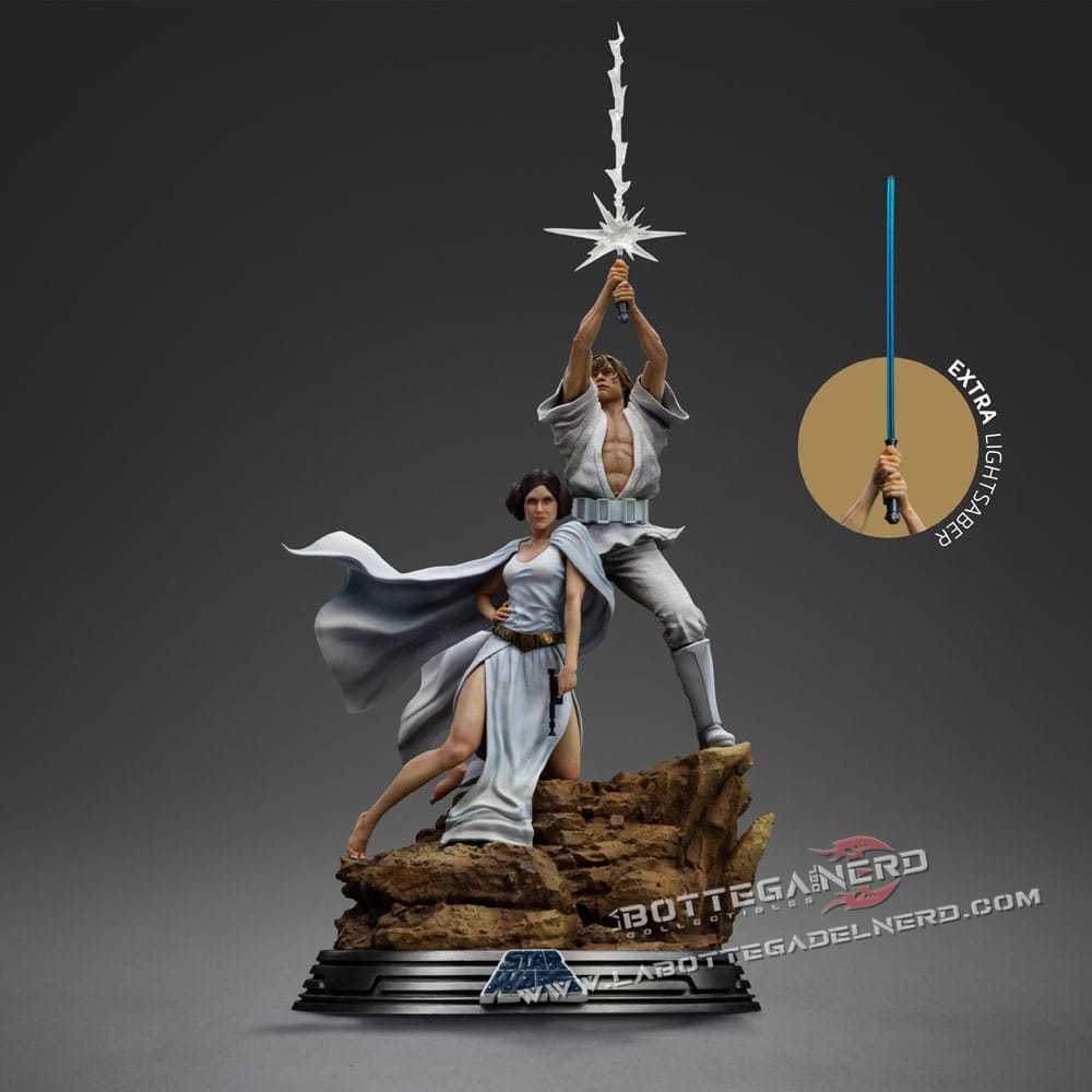Star Wars - Deluxe Art Scale Statue 1/10 Luke and Leia 41cm - immagine 5