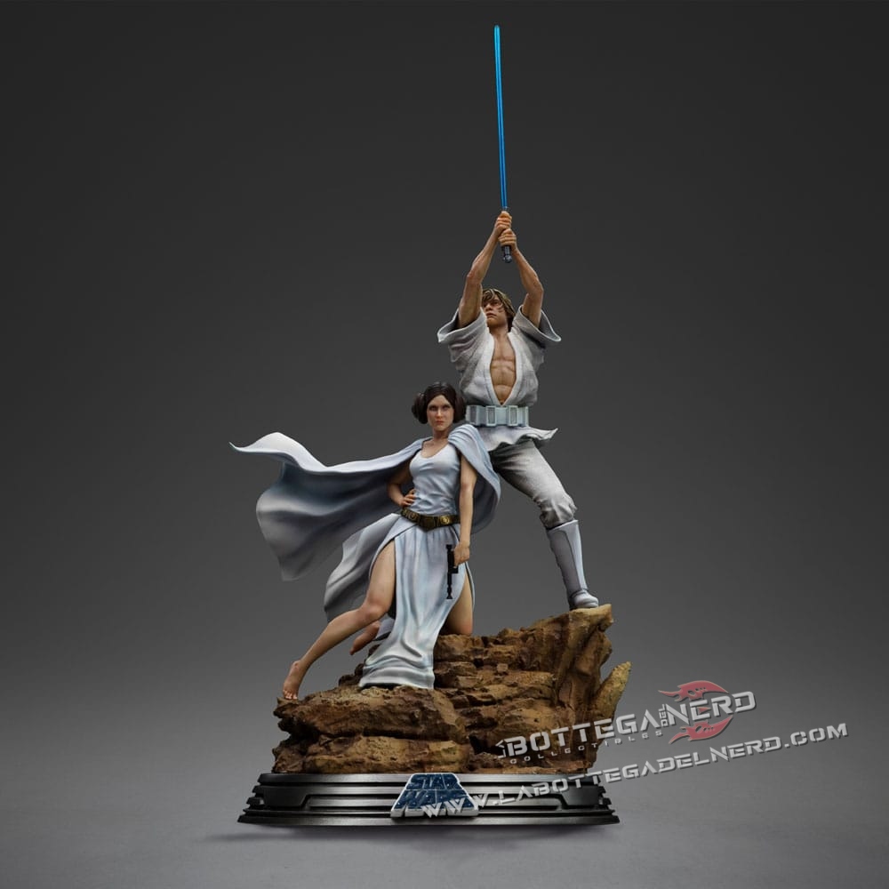 Star Wars - Deluxe Art Scale Statue 1/10 Luke and Leia 41cm - immagine 6