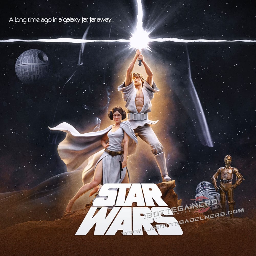 Star Wars - Deluxe Art Scale Statue 1/10 Luke and Leia 41cm - immagine 7