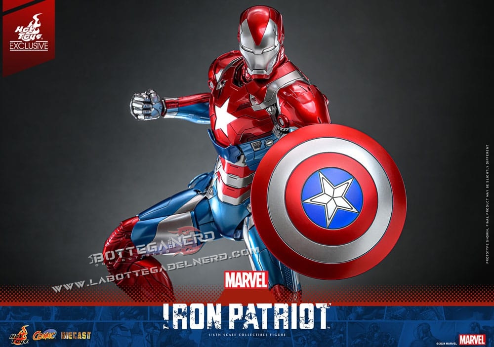 Marvel - Diecast Action Figure 1/6 Iron Patriot Exclusive 32cm - immagine 9
