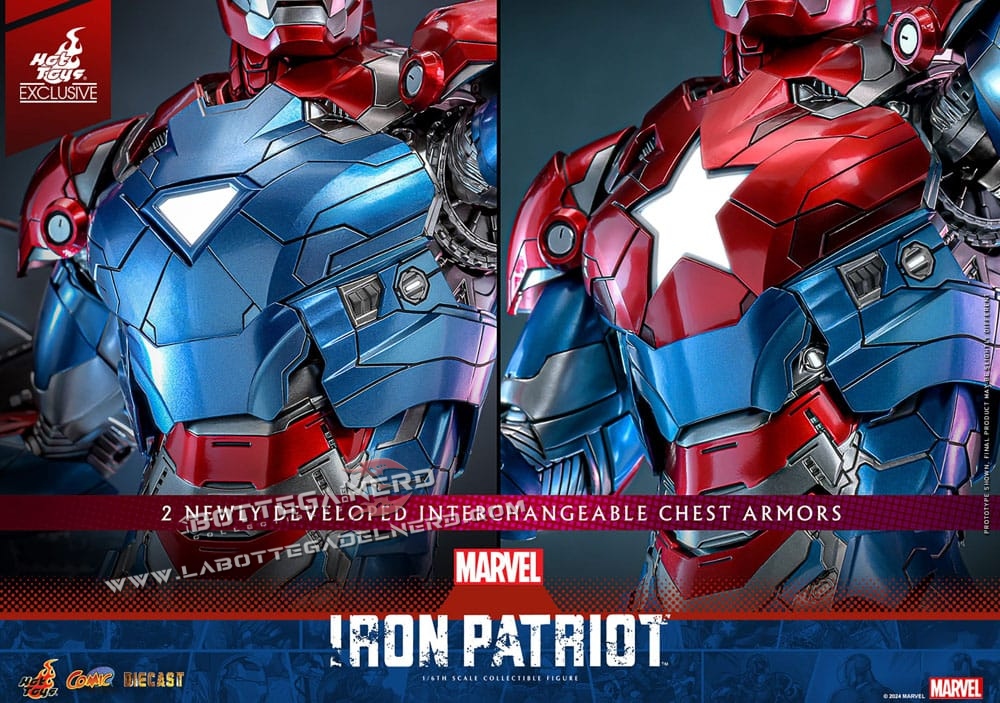 Marvel - Diecast Action Figure 1/6 Iron Patriot Exclusive 32cm - immagine 10