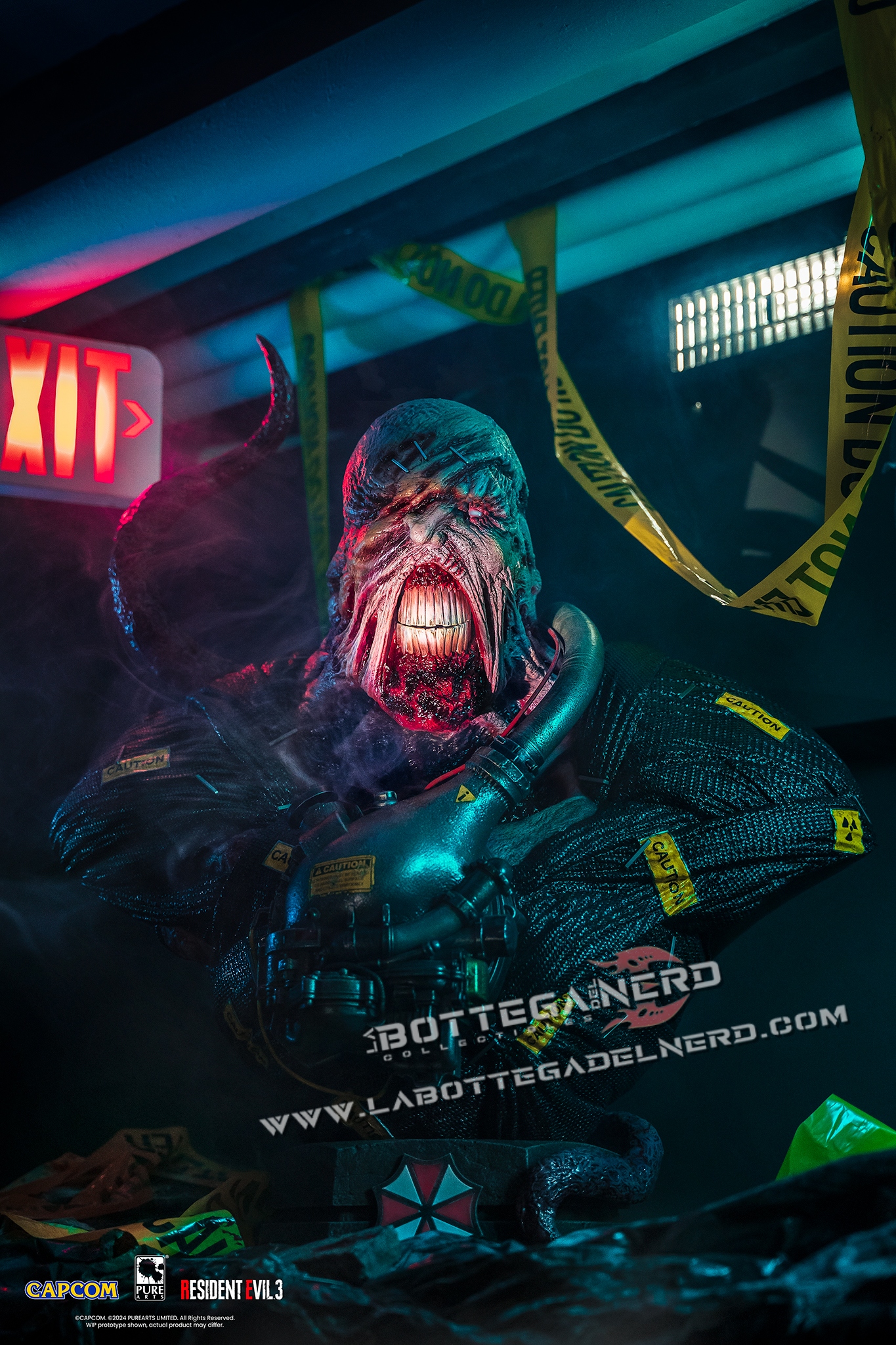 RESIDENT EVIL 3 REMAKE - Statue Life-Size Bust 1/1 Nemesis 90cm - immagine 13