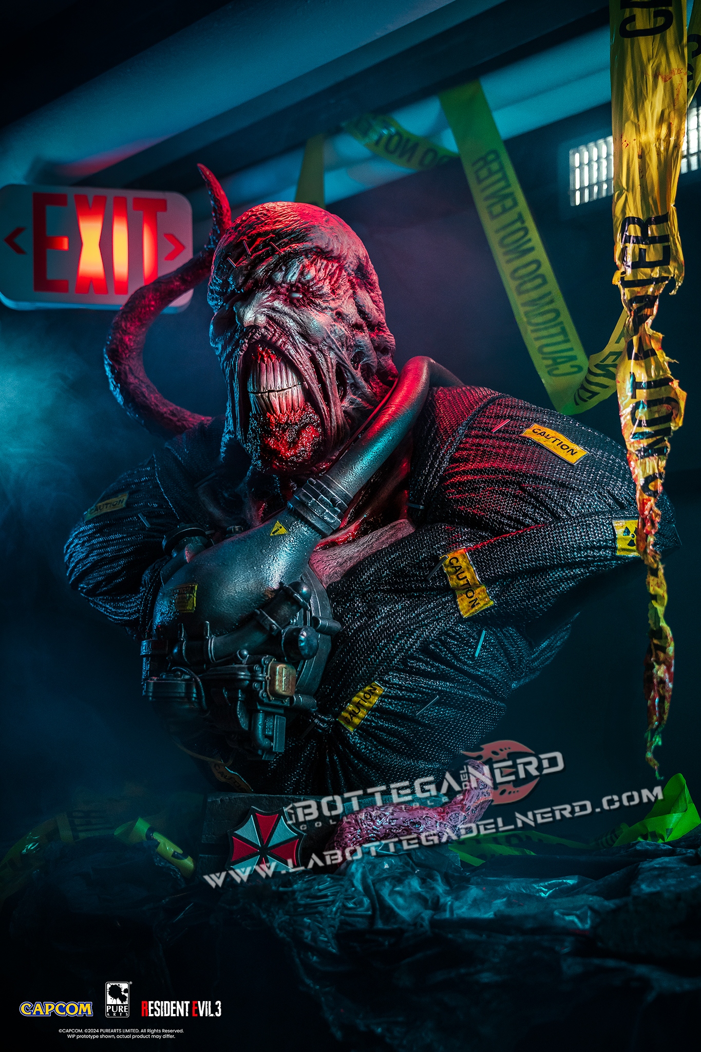 RESIDENT EVIL 3 REMAKE - Statue Life-Size Bust 1/1 Nemesis 90cm - immagine 10
