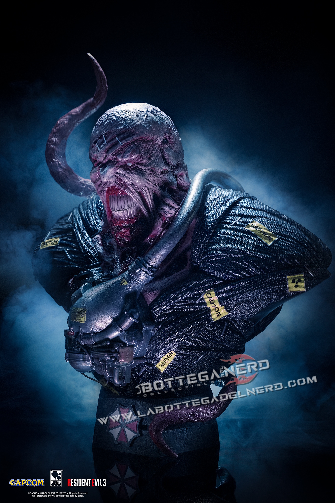 RESIDENT EVIL 3 REMAKE - Statue Life-Size Bust 1/1 Nemesis 90cm - immagine 4