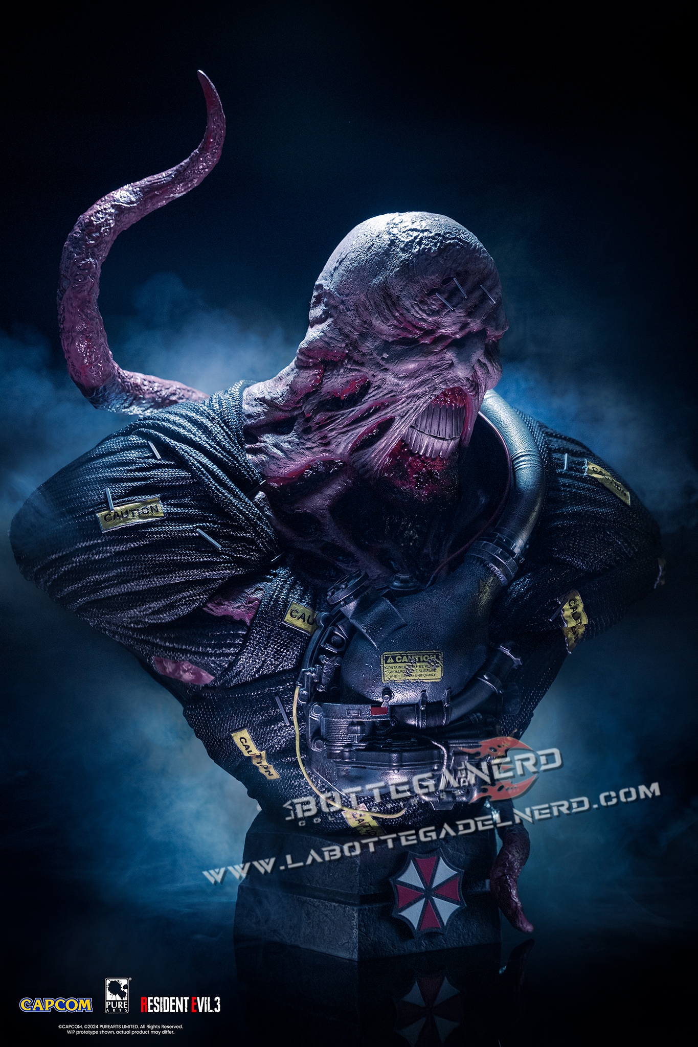 RESIDENT EVIL 3 REMAKE - Statue Life-Size Bust 1/1 Nemesis 90cm - immagine 3