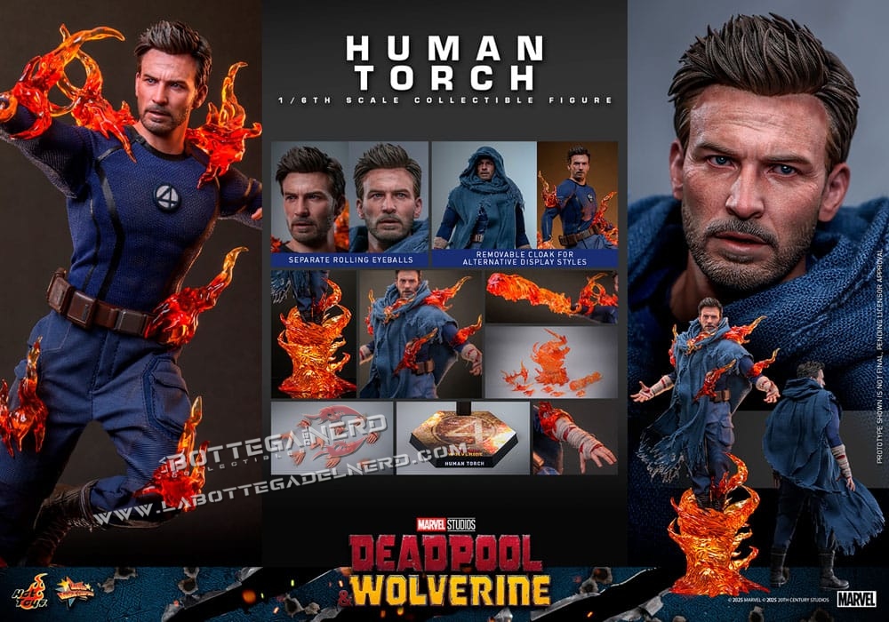 Deadpool & Wolverine - Action Figure 1/6 Human Torch 31cm - immagine 11