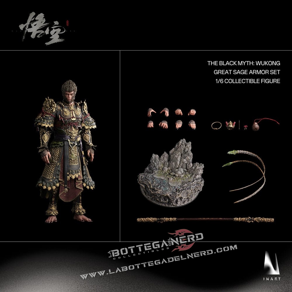 Black Myth: Wukong - Action Figure 1/6 Great Sage Armor Wukong 40cm - immagine 15