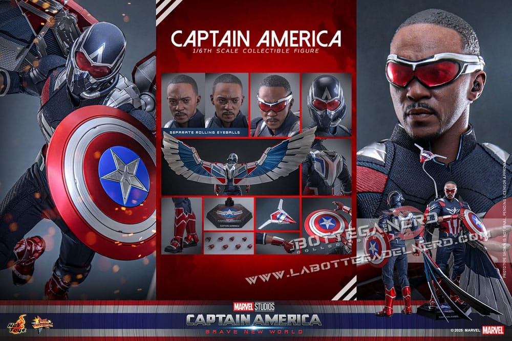Captain America: Brave New World - Action Figure 1/6 Captain America 30cm - immagine 11
