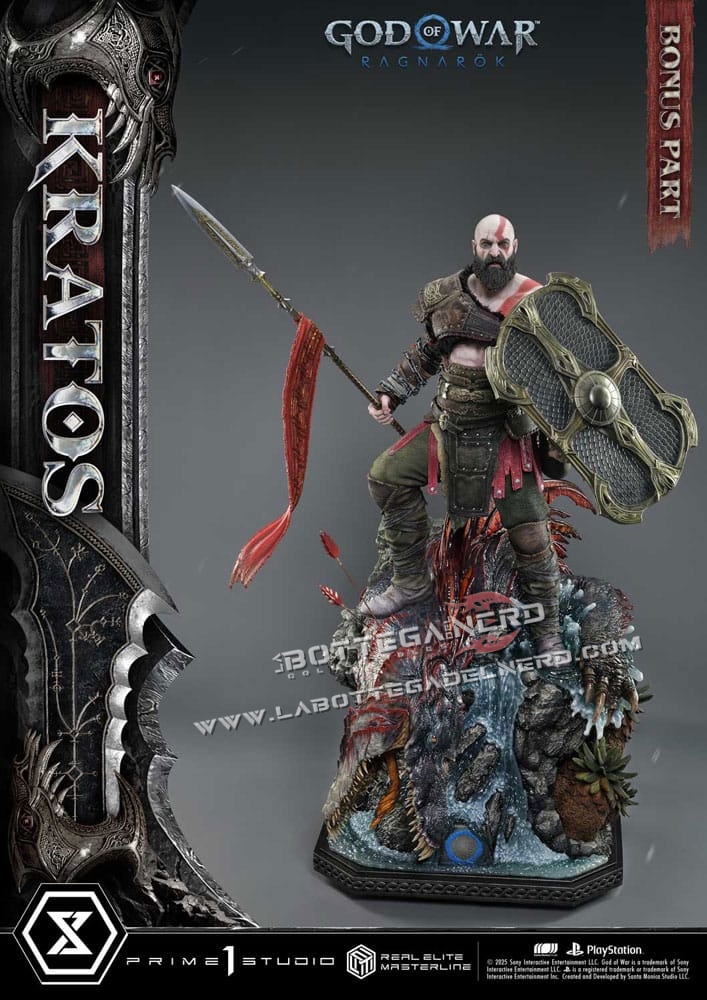 God of War: Ragnarok - Masterline Statue 1/3 Kratos Ver. Ultimate Bonus 95cm - immagine 3