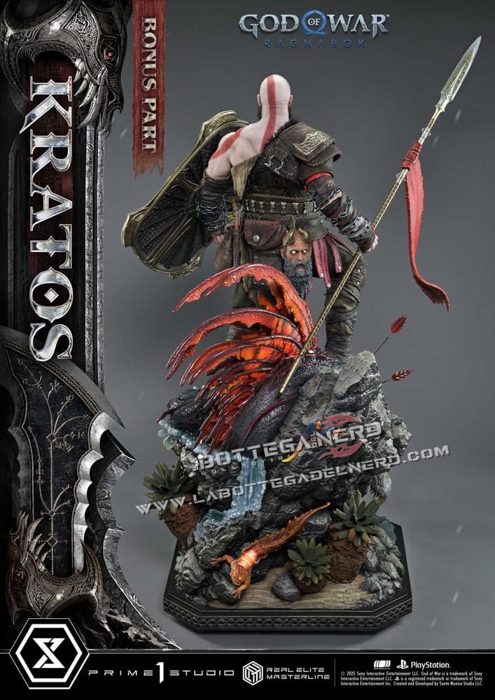 God of War: Ragnarok - Masterline Statue 1/3 Kratos Ver. Ultimate Bonus 95cm - immagine 4