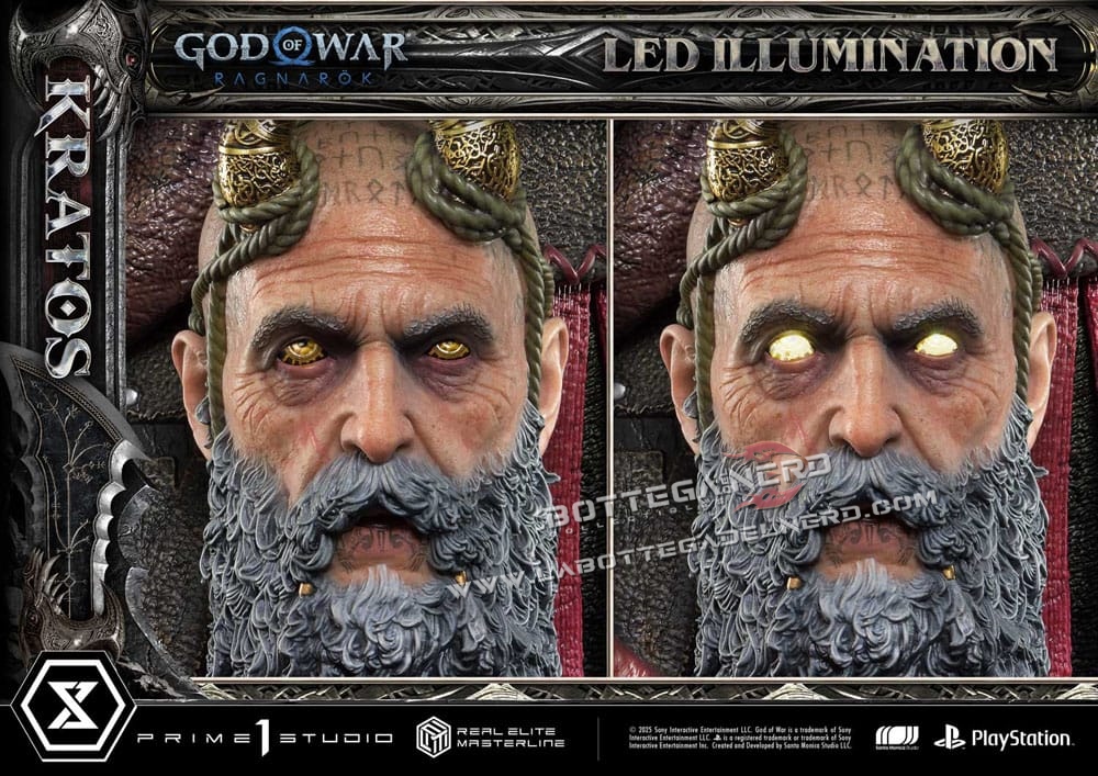 God of War: Ragnarok - Masterline Statue 1/3 Kratos 95cm - immagine 14