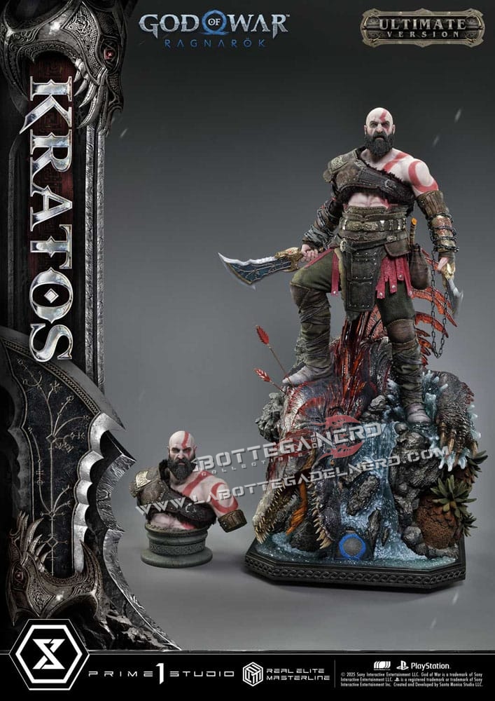God of War: Ragnarok - Masterline Statue 1/3 Kratos Ver. Ultimate 95cm - immagine 8