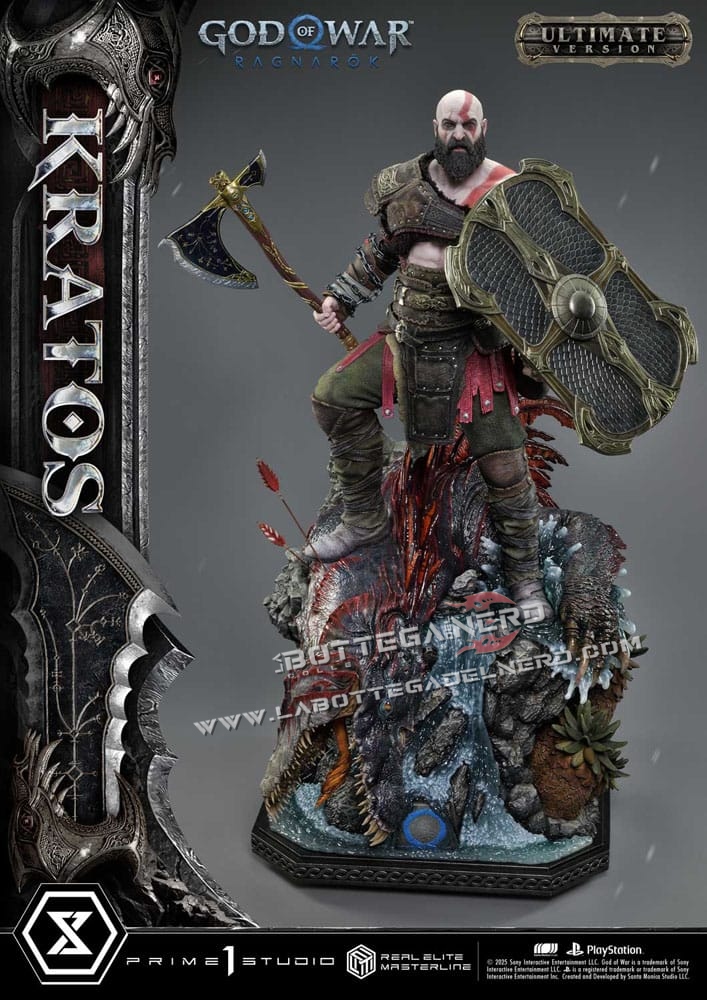 God of War: Ragnarok - Masterline Statue 1/3 Kratos Ver. Ultimate 95cm - immagine 5