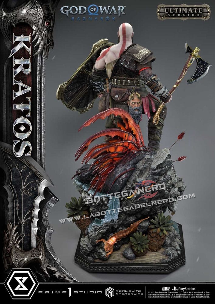 God of War: Ragnarok - Masterline Statue 1/3 Kratos Ver. Ultimate 95cm - immagine 4