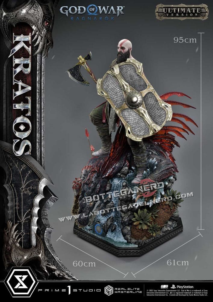 God of War: Ragnarok - Masterline Statue 1/3 Kratos Ver. Ultimate 95cm - immagine 23