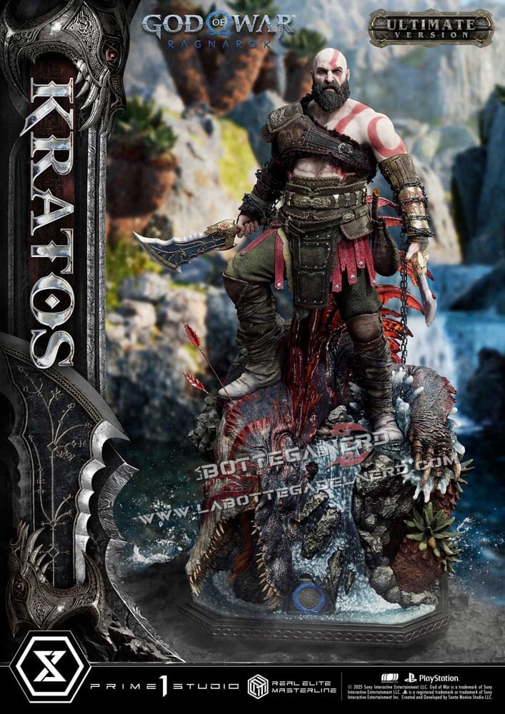 God of War: Ragnarok - Masterline Statue 1/3 Kratos Ver. Ultimate 95cm - immagine 2