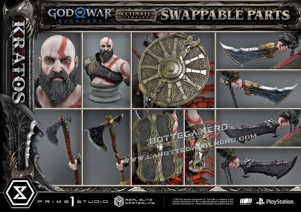 God of War: Ragnarok - Masterline Statue 1/3 Kratos Ver. Ultimate 95cm - immagine 22