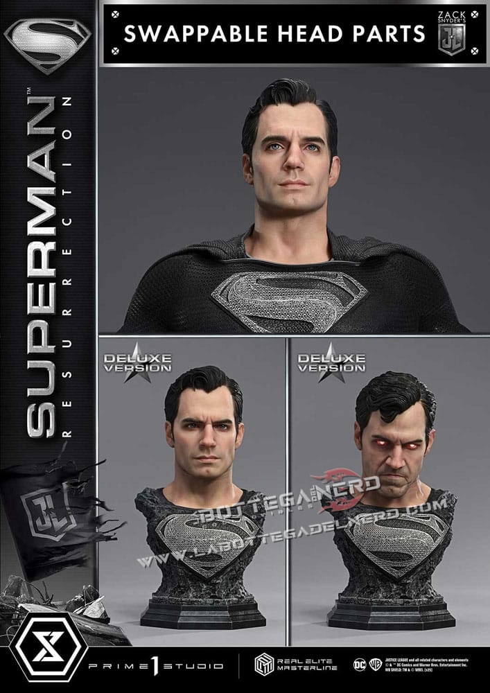 Justice League - Real Elite Statue 1/3 Superman Resurrection Bonus Deluxe 95cm - immagine 16