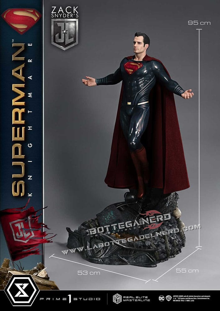 Justice League - Real Elite Statue 1/3 Superman Knightmare Bonus Deluxe 95cm - immagine 26