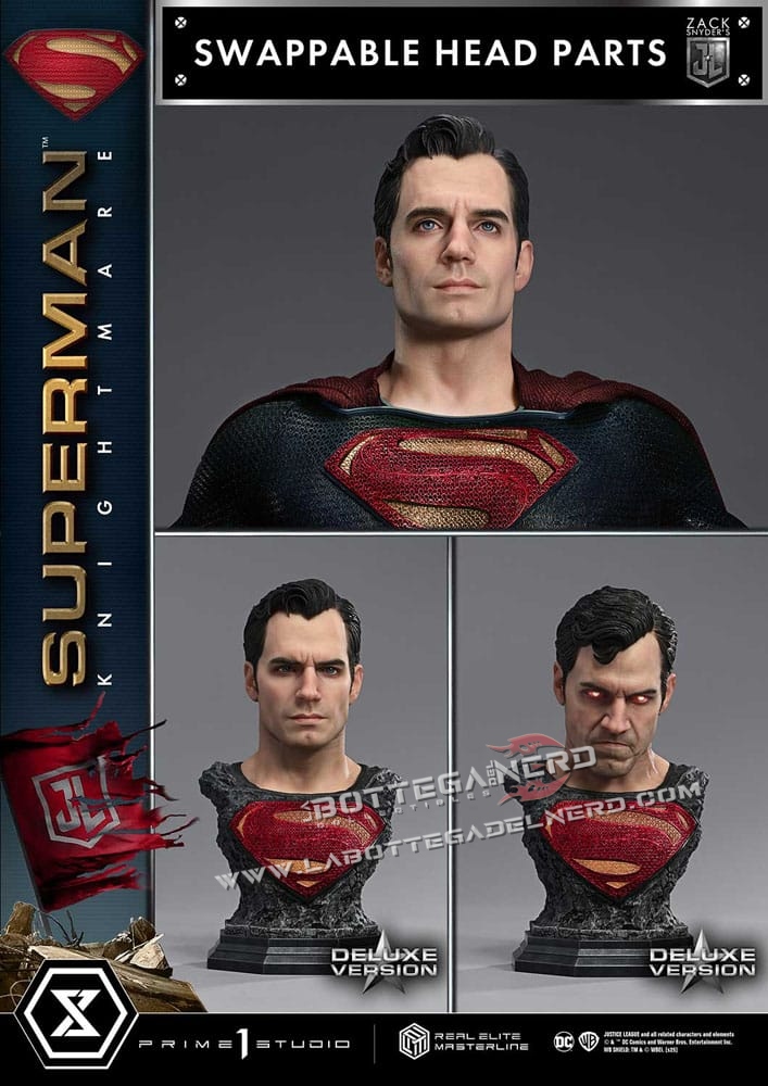 Justice League - Real Elite Statue 1/3 Superman Knightmare Bonus Deluxe 95cm - immagine 13