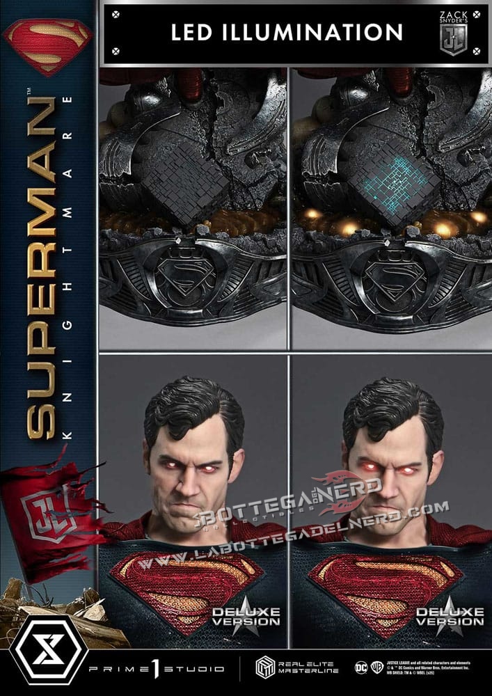 Justice League - Real Elite Statue 1/3 Superman Knightmare Bonus Deluxe 95cm - immagine 11