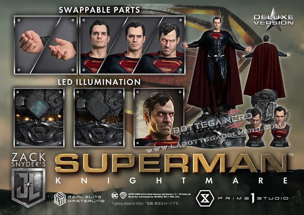 Justice League - Real Elite Statue 1/3 Superman Knightmare Bonus Deluxe 95cm - immagine 15