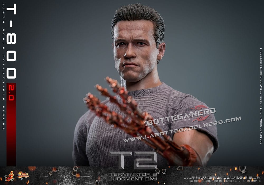Terminator 2 - Movie Masterpiece Action Figure 1/6 T-800 2.0 32cm - immagine 10