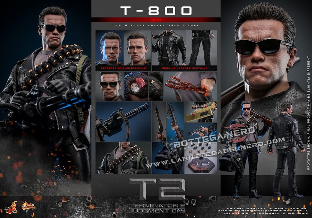 Terminator 2 - Movie Masterpiece Action Figure 1/6 T-800 2.0 32cm - immagine 12