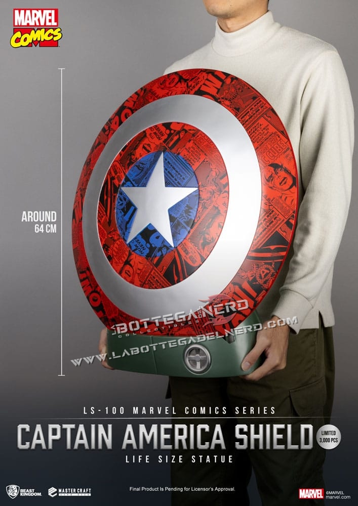 Marvel Comics - Captain America Shield Life Size Statue 64cm - immagine 8