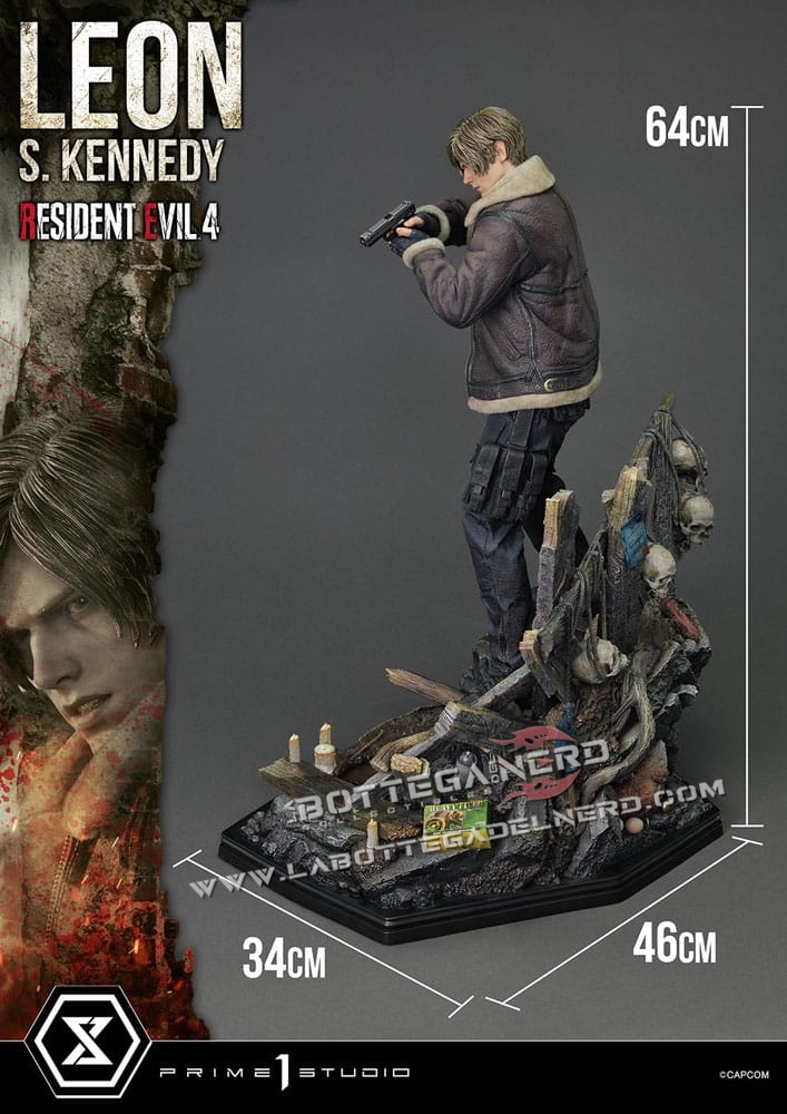 Resident Evil 4 - Masterline Statue 1/4 Leon S. Kennedy 64cm - immagine 11