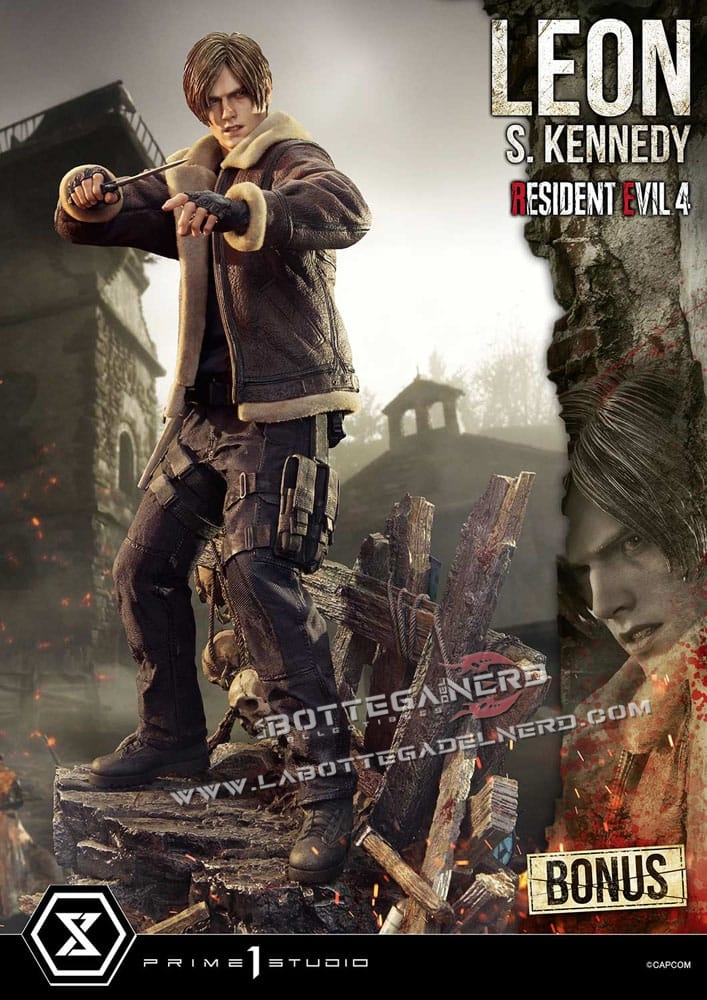 Resident Evil 4 - Masterline Statue 1/4 Leon S. Kennedy Bonus 64cm - immagine 2