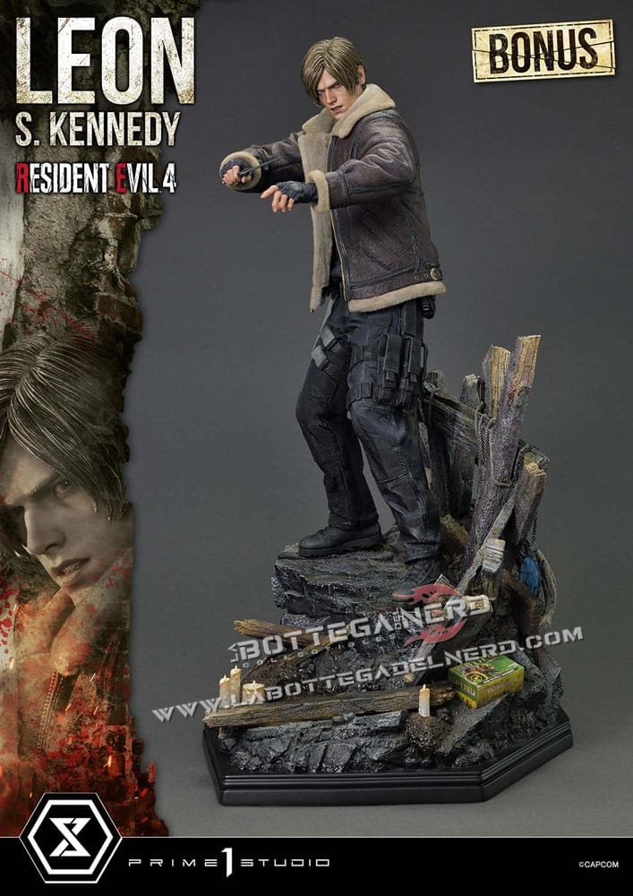 Resident Evil 4 - Masterline Statue 1/4 Leon S. Kennedy Bonus 64cm - immagine 6