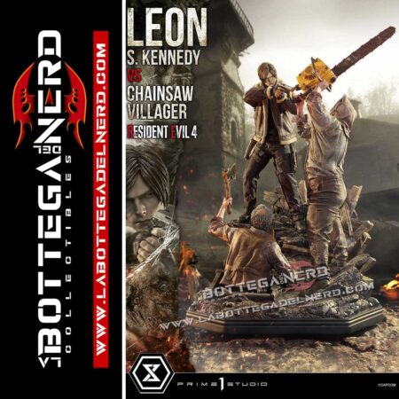 Resident Evil 4 - Statue 1/4 Leon S. Kennedy vs. Chainsaw Villager 76cm