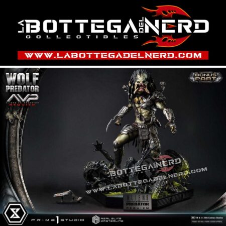 Alien vs. Predator - Elite Statue Wolf Predator Bonus Deluxe 95cm